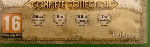 Tropico 5, the PEGI square on its front