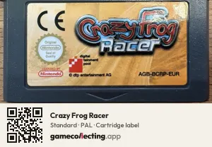 Crazy Frog Racer Game Boy Advance, PAL cartridge label