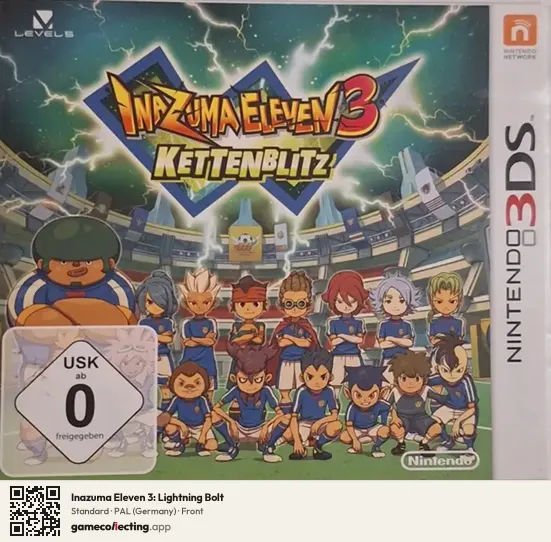 Inazuma Eleven 3: Lightning Bolt Nintendo 3DS, Germany box front