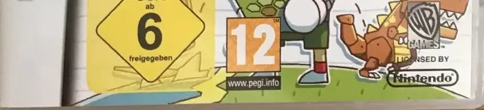 Scribblenauts, the USK square on its front