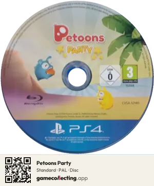 Petoons Party PlayStation 4, PAL disc