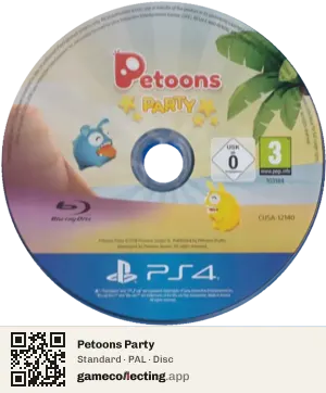 Petoons Party PlayStation 4, PAL disc