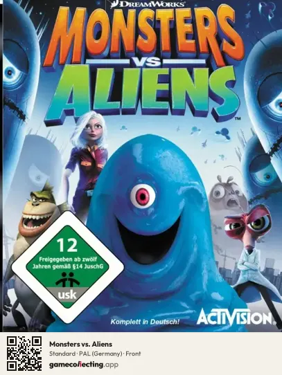 Monsters vs. Aliens PlayStation 3, Germany box front
