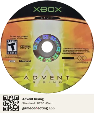 Advent Rising Xbox, NTSC disc