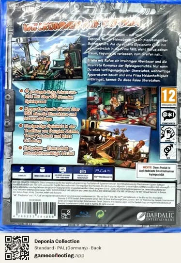 Deponia Collection PlayStation 4, Germany box back