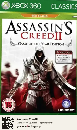Assassin's Creed II Xbox 360, United Kingdom box front