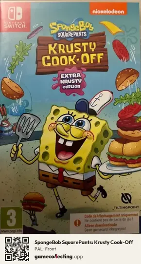 SpongeBob SquarePants: Krusty Cook-Off Nintendo Switch, PAL box front