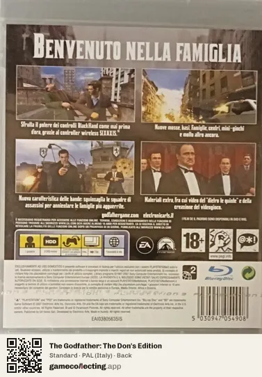 The Godfather: The Don's Edition PlayStation 3, Italy box back