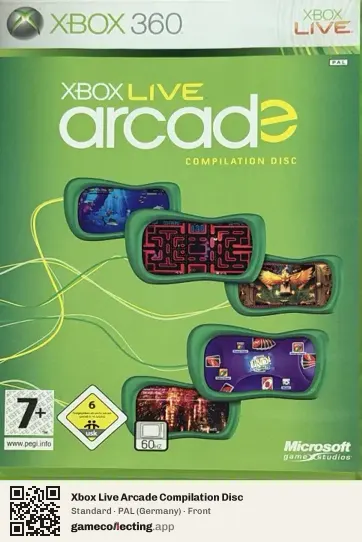 Xbox Live Arcade Compilation Disc Xbox 360, Germany box front