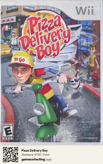Pizza Delivery Boy Nintendo Wii, NTSC box front