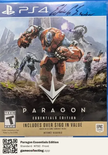 Paragon Essentials Edition PlayStation 4, NTSC box front