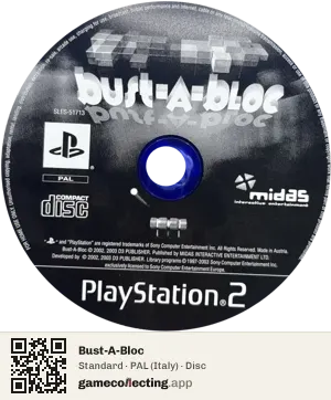 Bust-A-Bloc PlayStation 2, PAL disc