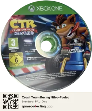 Crash Team Racing Nitro-Fueled Xbox One, PAL disc