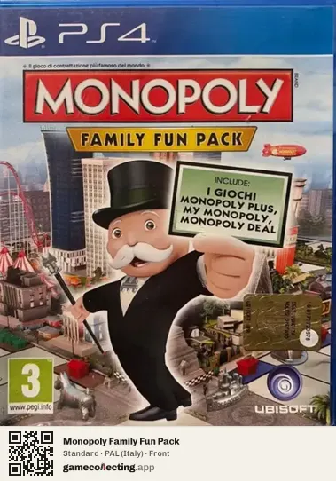 Monopoly Family Fun Pack PlayStation 4, Italy box front