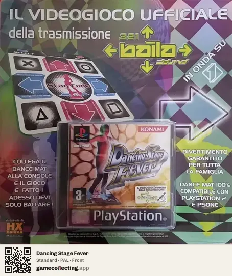 Dancing Stage Fever PlayStation, PAL box front