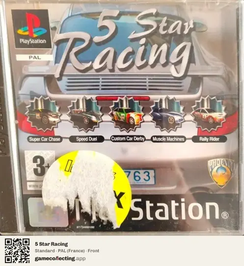 5 Star Racing PlayStation, France box front