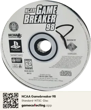 NCAA Gamebreaker 98 PlayStation, NTSC disc
