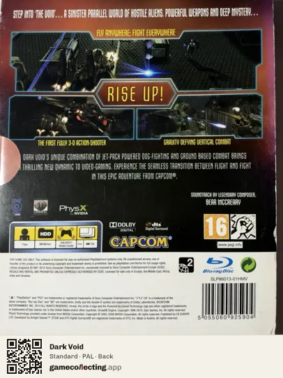 Dark Void PlayStation 3, PAL box back