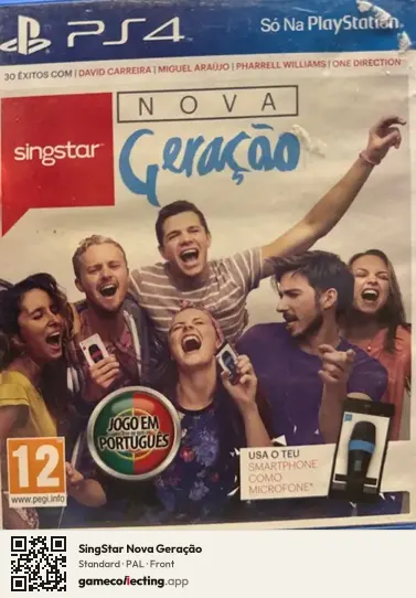 SingStar Nova Geração PlayStation 4, PAL box front