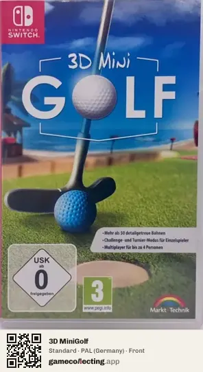 3D MiniGolf Nintendo Switch, Germany box front