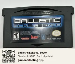 Ballistic: Ecks vs. Sever Game Boy Advance, NTSC cartridge label