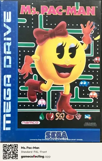 Ms. Pac-Man Sega Mega Drive / Genesis, PAL box front