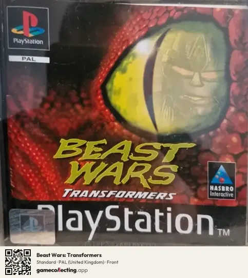 Beast Wars: Transformers PlayStation, United Kingdom box front