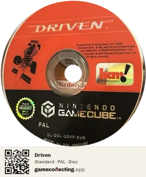 Driven Nintendo GameCube, PAL disc