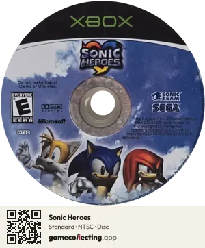 Sonic Heroes Xbox, NTSC disc