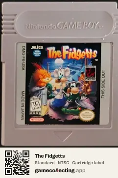 The Fidgetts Game Boy, NTSC cartridge label