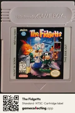 The Fidgetts Game Boy, NTSC cartridge label