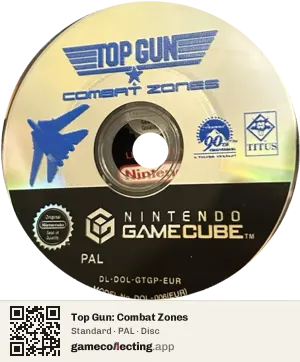 Top Gun: Combat Zones Nintendo GameCube, PAL disc