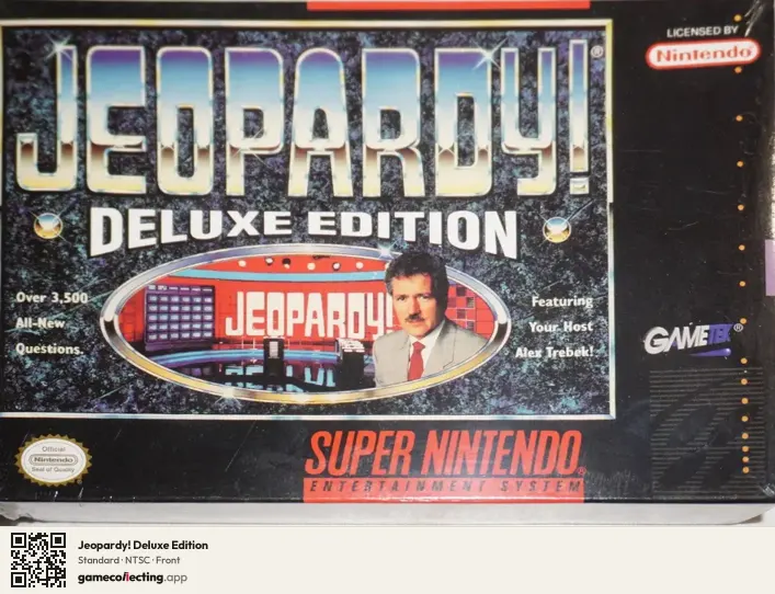 Jeopardy! Deluxe Edition Super Nintendo Entertainment System, NTSC box front