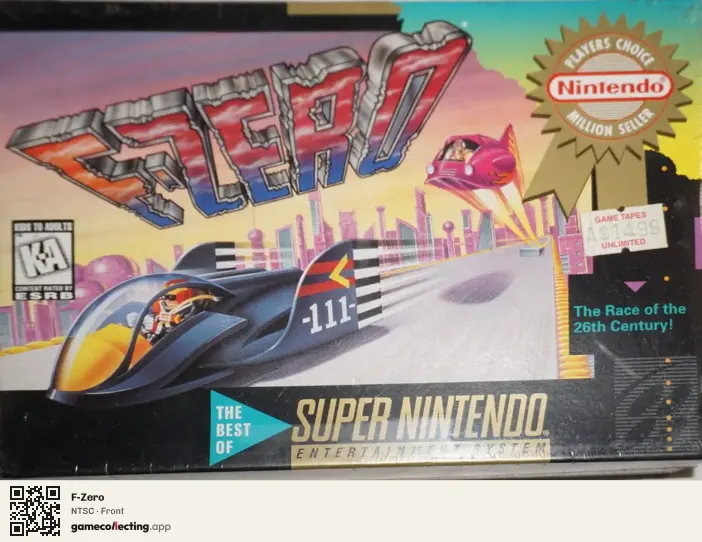 F-Zero Super Nintendo Entertainment System, NTSC box front