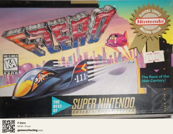 F-Zero Super Nintendo Entertainment System, NTSC box front