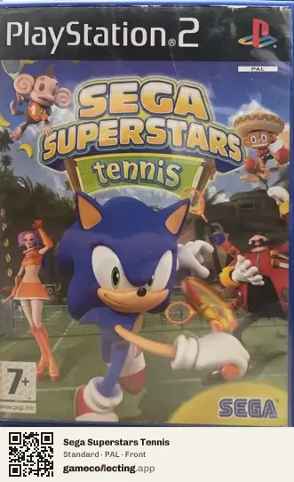 Sega Superstars Tennis PlayStation 2, PAL box front