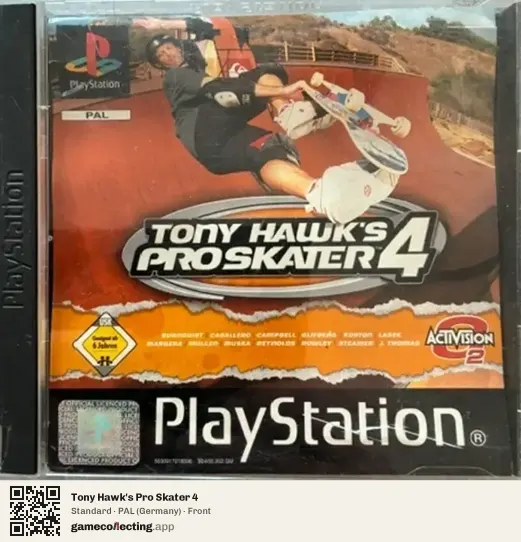 Tony Hawk's Pro Skater 4 PlayStation, Germany box front