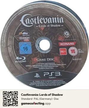 Castlevania: Lords of Shadow PlayStation 3, PAL disc