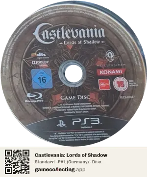 Castlevania: Lords of Shadow PlayStation 3, PAL disc