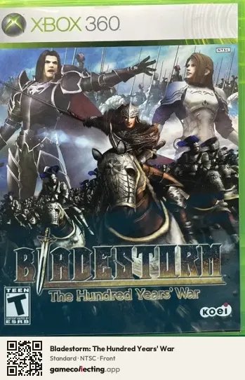 Bladestorm: The Hundred Years' War Xbox 360, NTSC box front