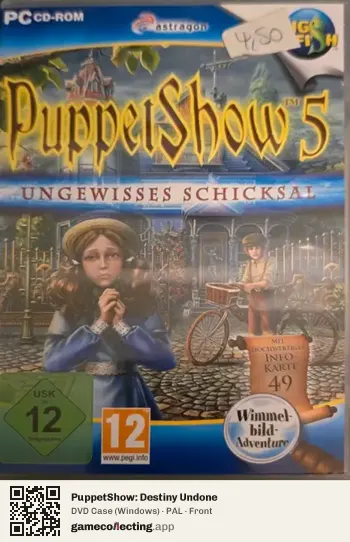 PuppetShow: Destiny Undone Computer, PAL box front
