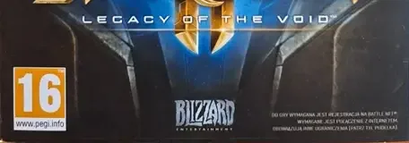 StarCraft II: Legacy of the Void, the PEGI square on its front