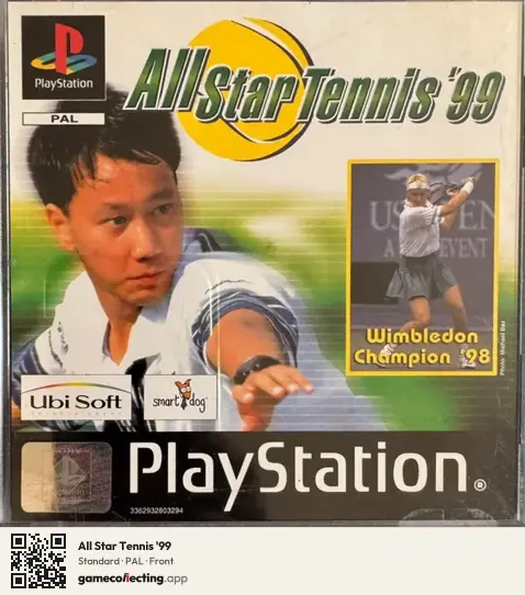 All Star Tennis '99 PlayStation, PAL box front