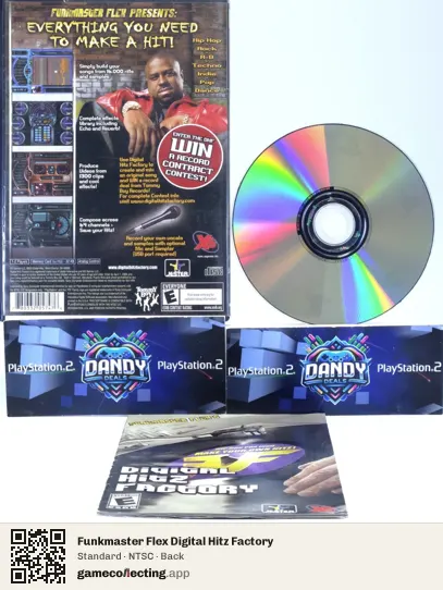 Funkmaster Flex Digital Hitz Factory PlayStation 2, NTSC box back