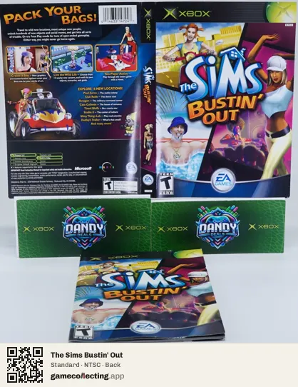 The Sims Bustin' Out Xbox, NTSC box back
