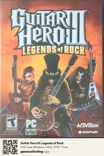 Guitar Hero III: Legends of Rock Computer, NTSC box front