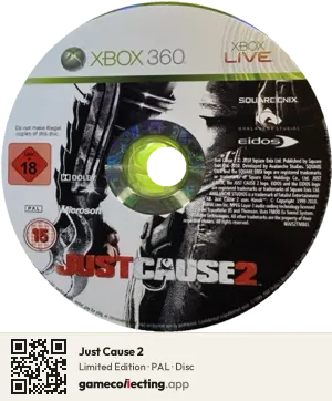 Just Cause 2 Xbox 360, PAL disc