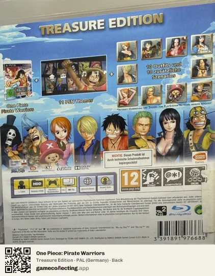 One Piece: Pirate Warriors PlayStation 3, Germany box back