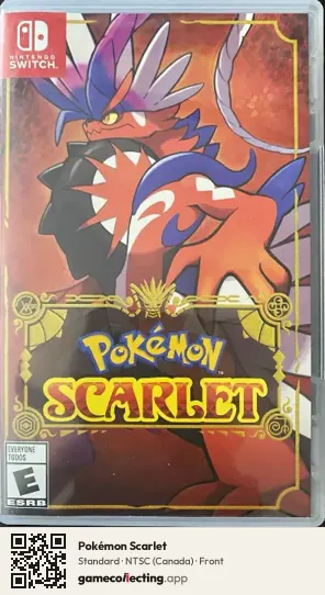 Pokémon Scarlet Nintendo Switch, Canada box front