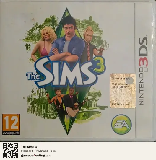 The Sims 3 Nintendo 3DS, Italy box front